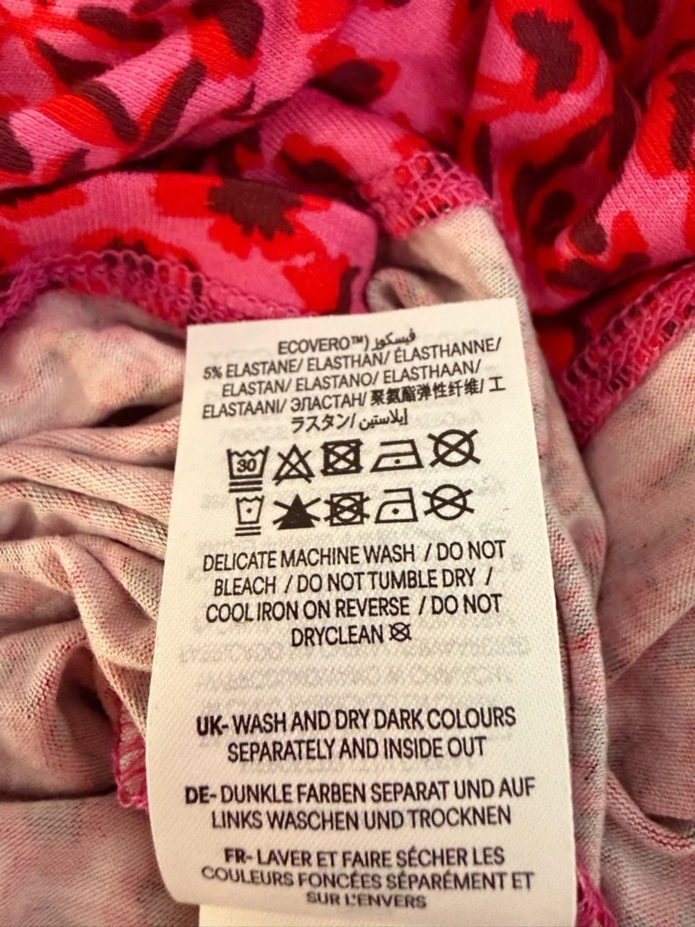 Boden pink floral ruched Yoke Detail Jersey Midi Dress Size 10R 36413 - Picture 12 of 14